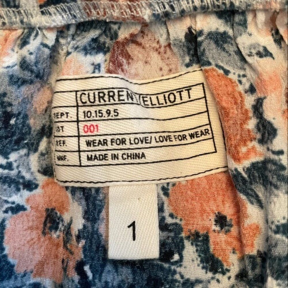 Current/Elliott Floral Off The Shoulder Ruffle Top - Picture 6 of 6